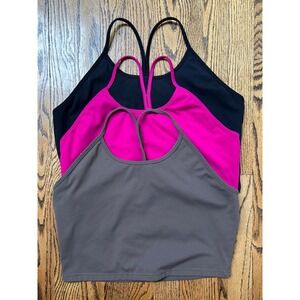TSL Collection Soft Sports Bra Bundle 3XL Black Pink Brown Women's